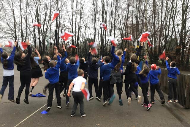 Hats off to the Santa Dash - pupils at Heathlands Primary School