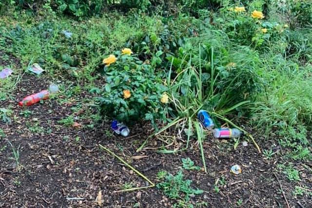 Just some of the waste discarded by locals having parties in open spaces