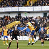Mansfield Town on their way to an unexpected home hammering by Salford City. Photo by Chris Holloway/The Bigger Picture.media.