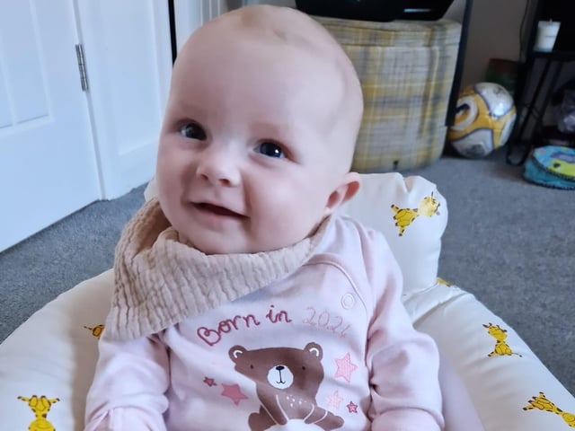 This photo of Daisy-Mae, three months, was sent to us by Jade Hayley
