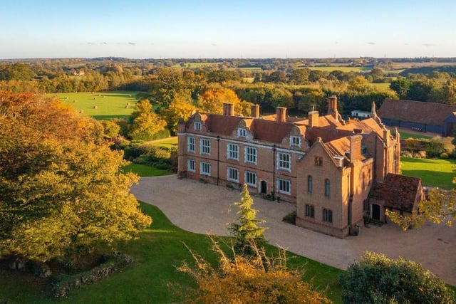 Stanstead Hall in Pebmarsh, Essex, dates back to the early 16th century, although first evidence of a structure on the land goes back to the 11th century. Set in 45 acres of beautiful gardens and paddocks, it boasts 13 bedrooms and is on the market for £6.5 million.