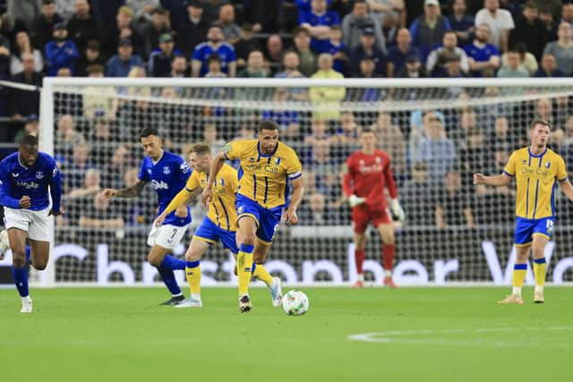 Jordan Bowery on the attack at Everton. Photo by Chris & Jeanette Holloway / The Bigger Picture.media