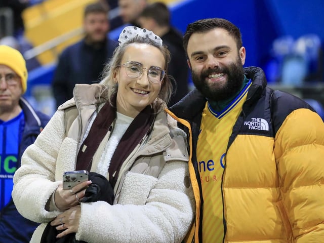 Mansfield Town fans ahead of the defeat to MK Dons.