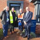 Coun Scott Carlton and Mark Spencer MP meeting Martin Rose and Mark Cotes at Thoresby Vale