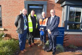 Coun Scott Carlton and Mark Spencer MP meeting Martin Rose and Mark Cotes at Thoresby Vale
