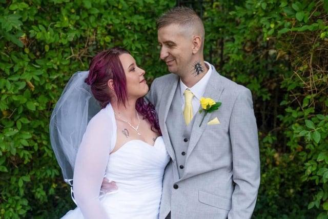 Naomi and Dave married on 30.10.20. She said: 'We will still have our big reception once lockdown has completed ended and everyone is able to come out and be together with out any worries of someone falling ill. We got married on our 6th anniversary and it perfect in every way.'