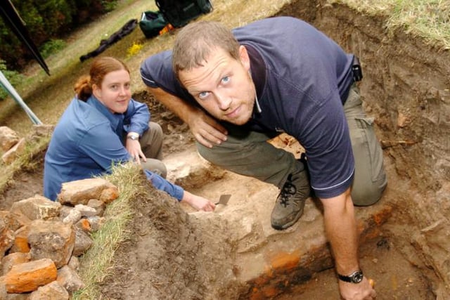 A medieval hearth was discovered in Loversall in 2006. Pete Robinson and Emma Pickford.