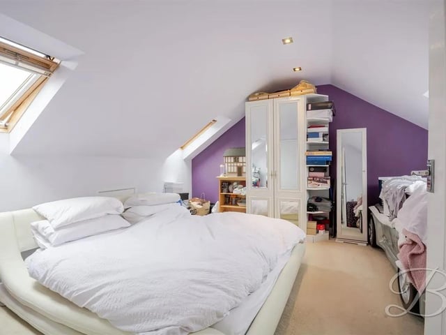One of five bedrooms in the spacious property.