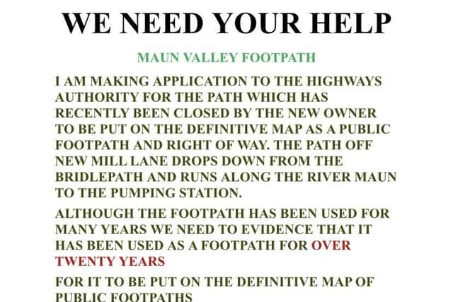 A group of residents - including Kevan Shipley - have launched a campaign for the council to recognise the path as a public right of way.