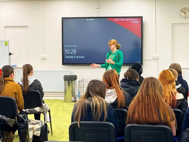 Kristen Fielden offered a question and answer session during her visit