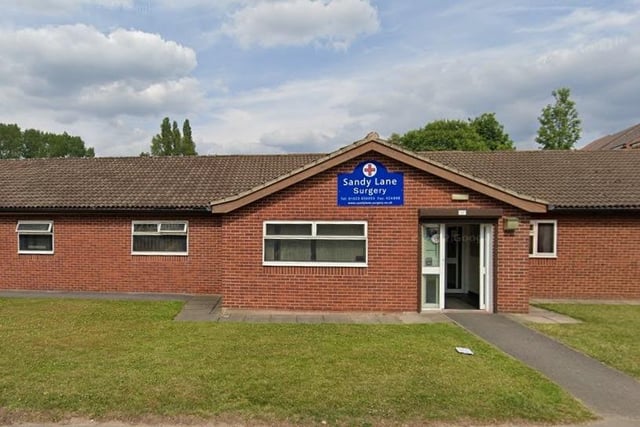 At Sandy Lane Surgery, 15.6% of appointments in October took place more than 28 days after they were booked.