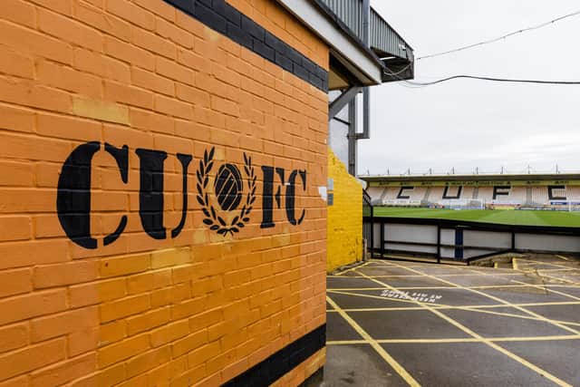 General View of Cambridge United's Abbey Stadium on April 11, 2026. (Photo by Leila Coker/Getty Images)