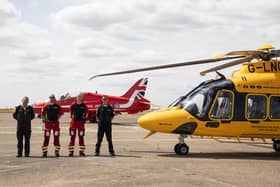 The Red Arrows Trust has donated £3,000 to Lincs and Notts Air Ambulance (LNAA), as part of their annual gifting to local charities.