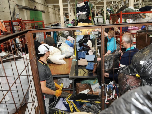 Clothing would be processed from across the country, so no item of clothing made its way to landfill.