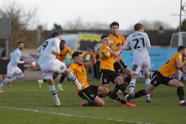 Mansfield Town forward Lee Gregory during the English Football League 1 match against Cambridge United FC at The Cledara Abbey Stadium, 25 Jan 2025. Photo credit Chris & Jeanette Holloway / The Bigger Picture.media