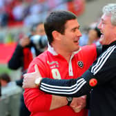 Nigel Clough as a manager at Wembley Steve Bruce in 2014.