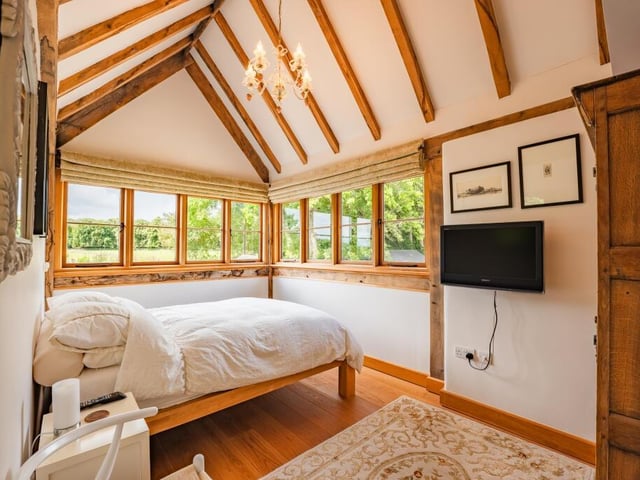 The second bedroom at Elysium from a djfferent angle. It overlooks the stunning Newstead Abbey Park landscape.