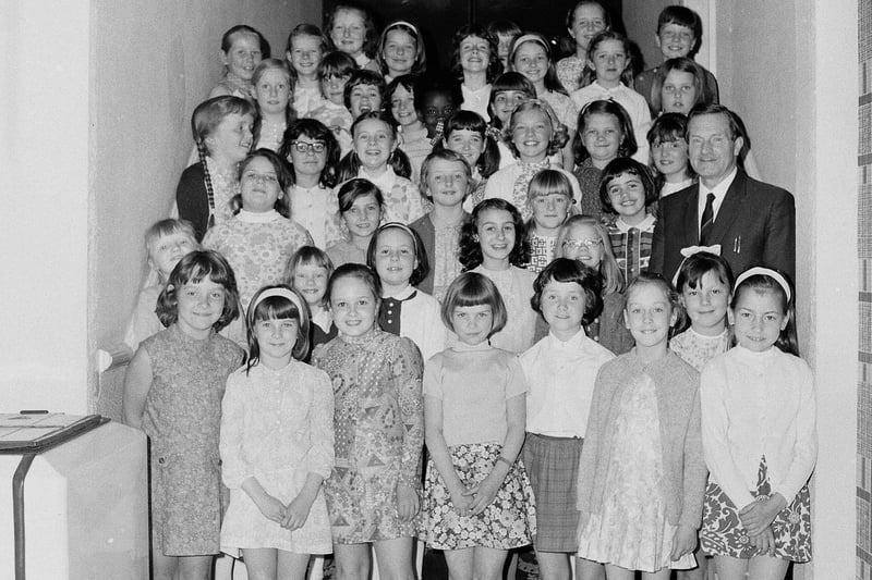 King Edward School pupils at that year's Music and Drama Festival.