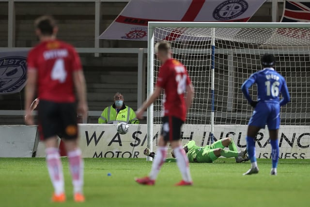 The hero of the night. Ensured Pools claimed a point with a stunning diving save from Kosylo’s injury-time penalty.