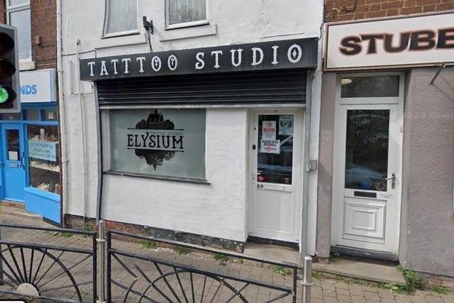 Elysium Tattoo Studio on Clipstone Road West in Forest Town has a rating of 4.9 out of 5 from 39 Google reviews.
