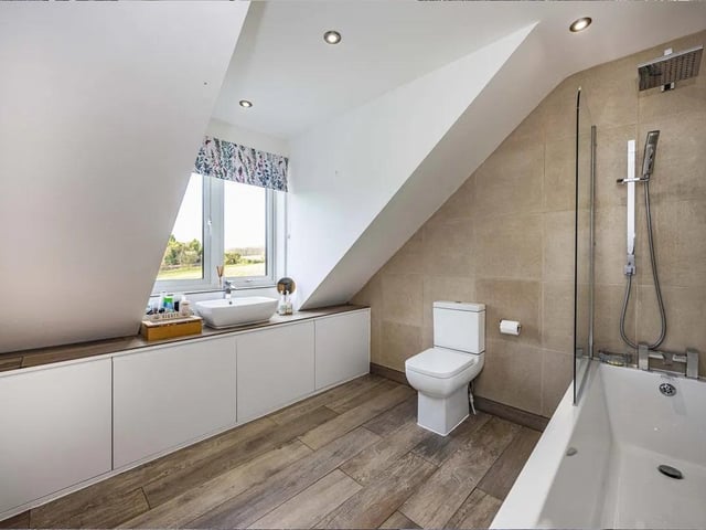 The property boasts  a contemporary and spacious family bathroom