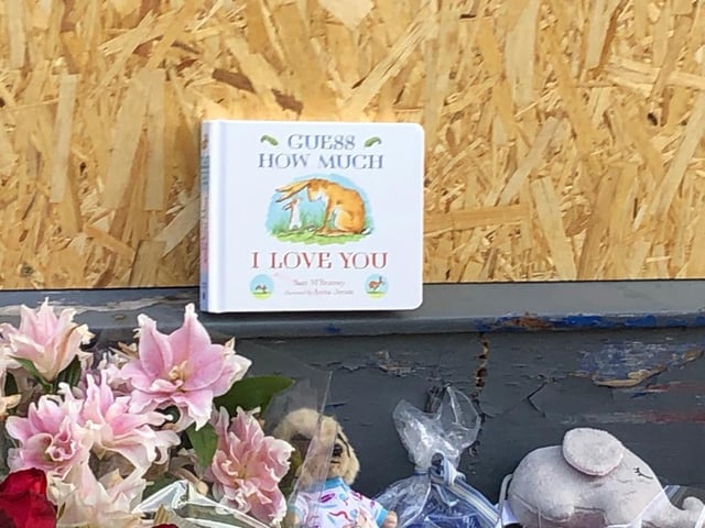 Since the crash, toys and books have been left by the charity shop which will be moved to the cemetery