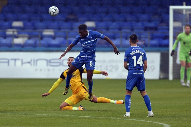 Perhaps lucky NOT to receive a second yellow midway through the second-half but was Pools’ man of the match up until Killip’s late penalty save.