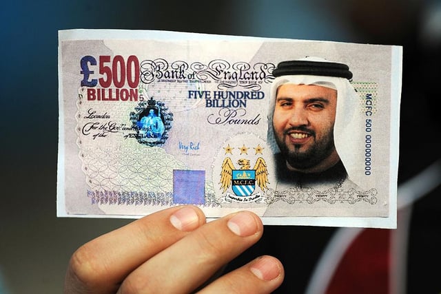 No surprises here, with Manchester City topping the English rich list. Their Abu Dhabi-based owners are understood to be worth around £23.3bn.