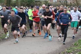 The start of the Brierley Forest Parkrun.