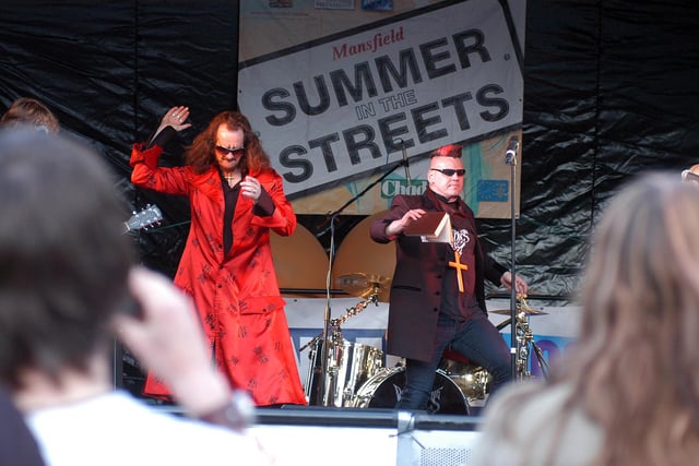 Dr and the Medics take to the stage on Mansfield market place as part of the summer in the streets festivities.
