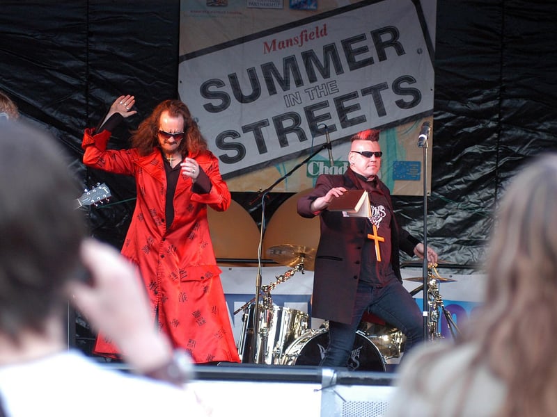 Dr and the Medics take to the stage on Mansfield market place as part of the summer in the streets festivities.