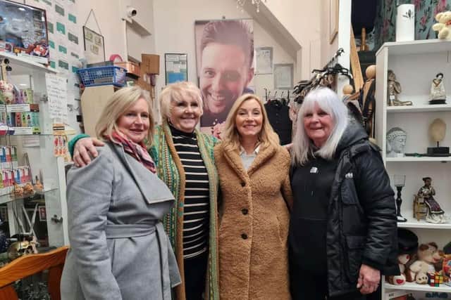 Angela Jephson and Sarah Hallam, representing Paddock Close and Mayflower Court, met with Sandra Marshall and Chrissy Kenzie at the Jack of All Hearts Charity Shop to deliver the funds.