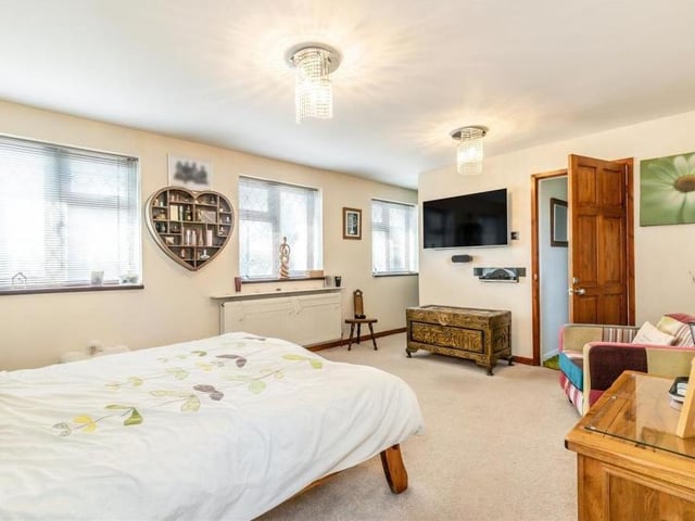 And so to the main four bedrooms in the Sutton property, beginning with the huge master, which comes complete with two walk-in dressing areas. It faces the front of the house.