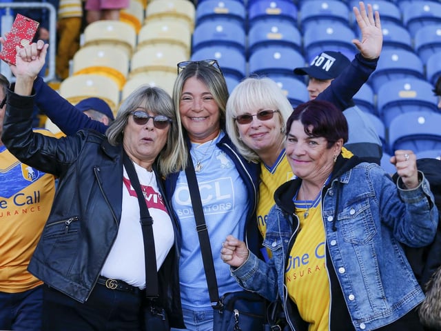 Mansfield Town fans ahead of the win over Stockport County.