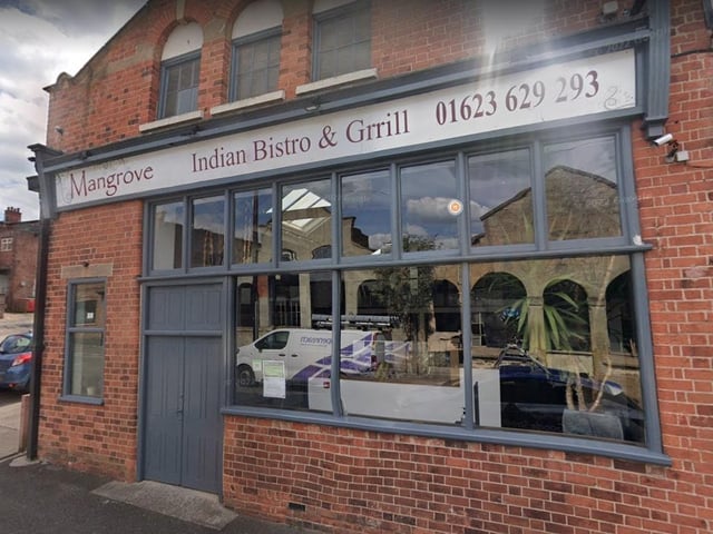 Mangrove Indian Bistro and Grill on Dame Flogan Street, Mansfield. Last inspected on September 15, 2022.