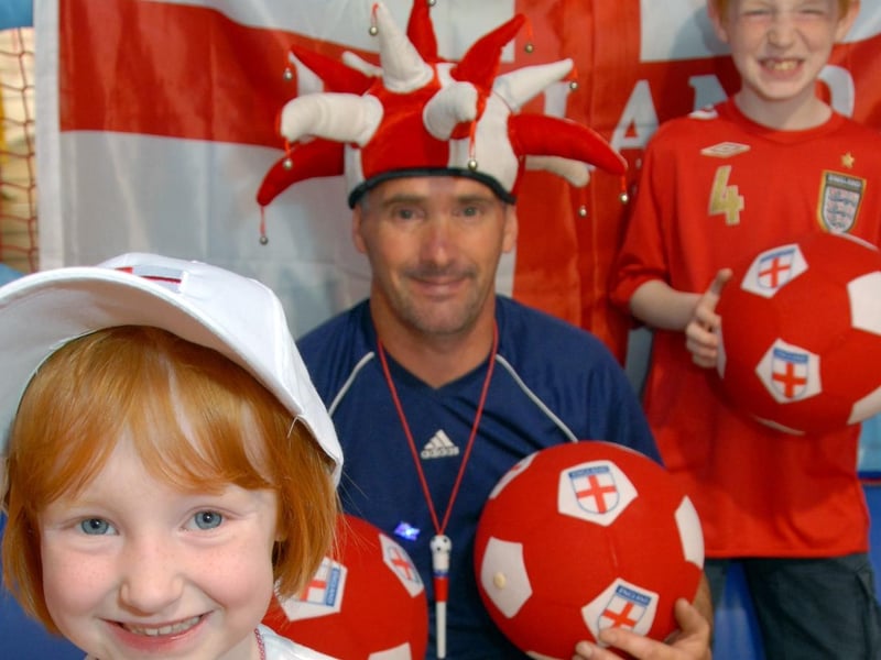 Back in 2010, Sutton's Idlewell's Shopping Centre held a penalty shoot out. Pictured is champion goal scorer Alice Mitchell, left with Dodger of Dodgers Entertainment UK who ran the event and her brother, Alec Mitchell.