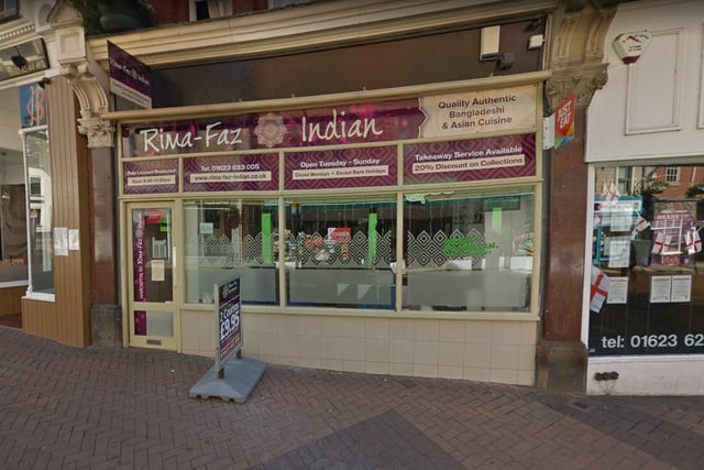 Acclaimed Indian restaurant Rima-Faz was given a four-out-of-five score after assessment on October 28, the Food Standards Agency's website shows.