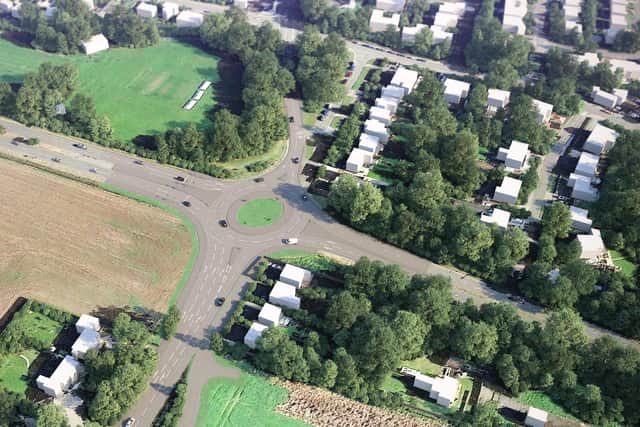 An artist impression of the Lowdham roundabout