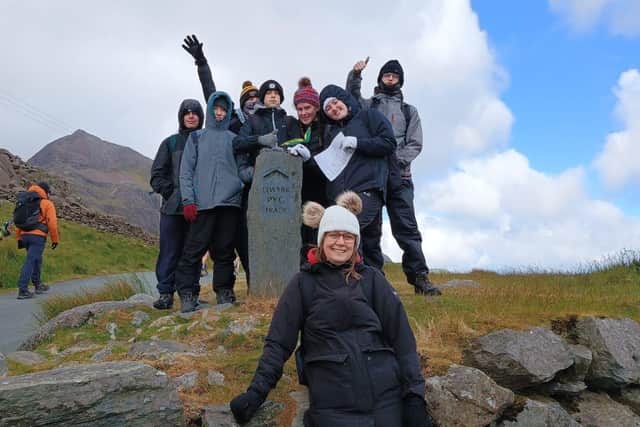 Bilsthorpe 1st Explorers at the Summit of Snowdon