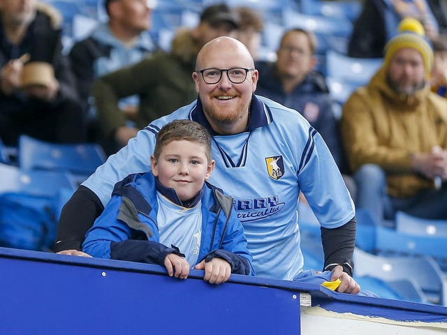 Stags fans during the Emirates FA Cup Second Round match against Sheffield Wednesday at Hillsborough.