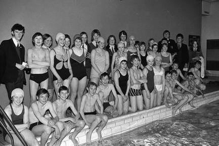 Meden School sponsored swim in 1970 in Warsop.