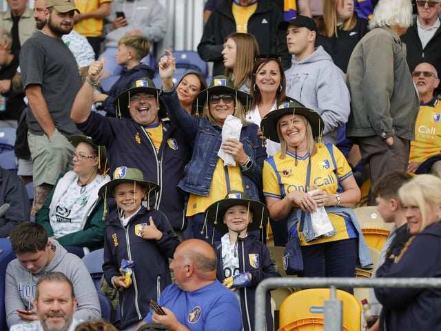 Stags fans at the Burton Albion game.