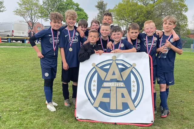 Members of the ATFA Brinsley FC under 10s team at the club’s first tournament on Monday, May 2.