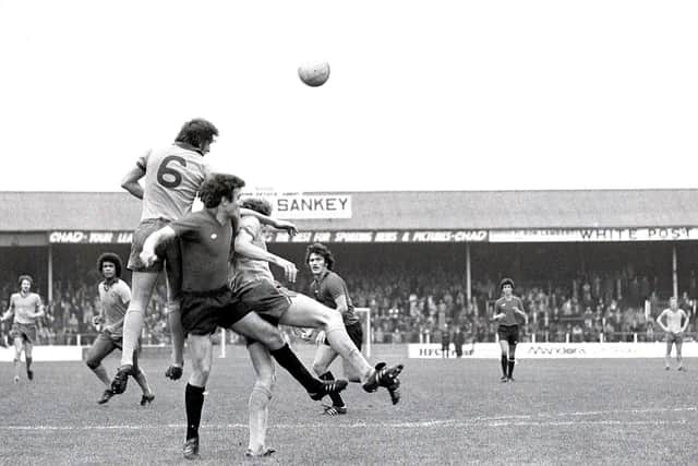 Kevin Bird in action against Colchetster in 1978.