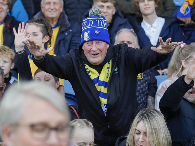 Stags fans at the Stevenage game.