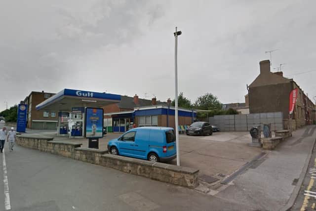 The incident happened at the Gulf service station, on Stockwell Gate, Mansfield.