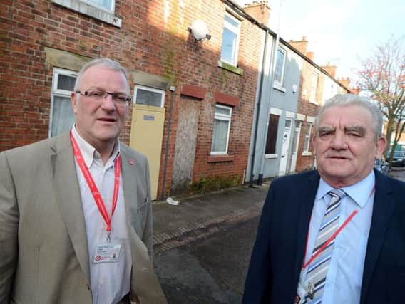 Cllr Chris Baron, pictured with fellow Labour member Jim Aspinall.