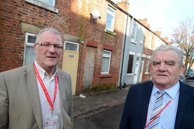 Cllr Chris Baron, pictured with fellow Labour member Jim Aspinall.