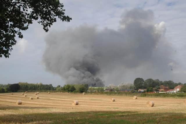 Residents said they could see the plume of smoke caused by the fire from as far away as Ollerton.