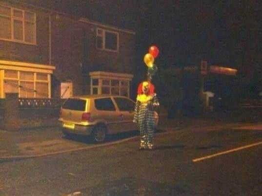This isn't the first time Mansfield has been plagued by clowns. This image was circulated after the 'Mansfield Clown appeared in 2013.